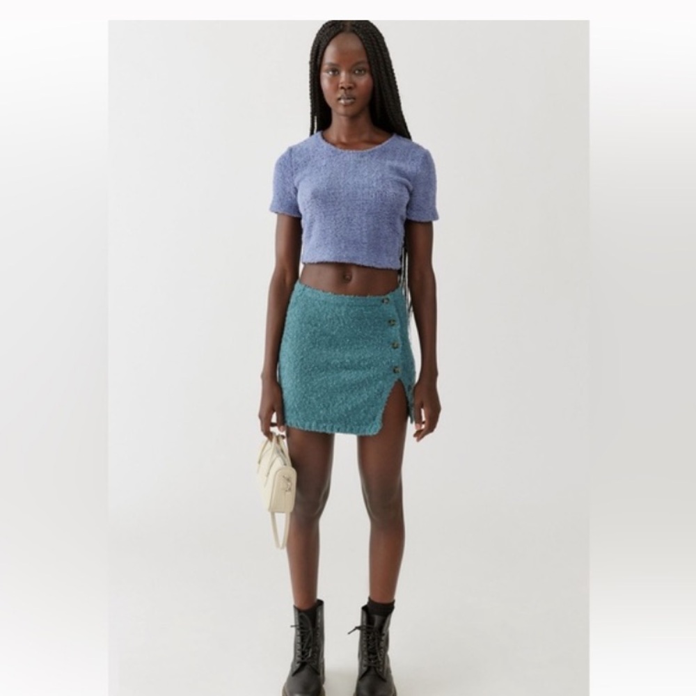 URBAN OUTFITTERS BLUE SWEATER MINI SKIRT🌸